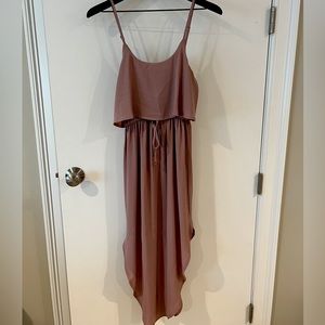 Rose color maxi dress